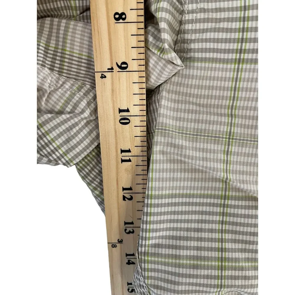 Prana Men's Size‎ 34 El Porto UPF 50 Grey White Plaid Board Swim Trunks Shorts
